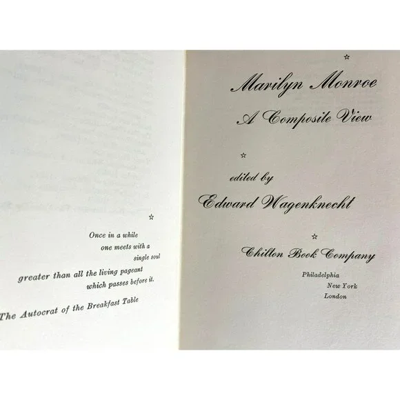 Vintage Marilyn Monroe A Composite View Edward Wagenknecht Hardcover 1969 RARE! - Picture 6 of 10